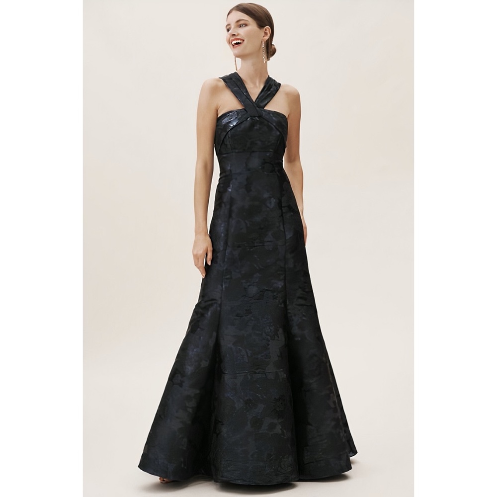 NWT BHLDN Aidan Mattox Brook Brocade Mermaid Gown